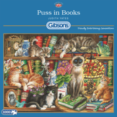 Gibsons Puss in Books 1000-piece Puzzle